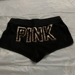 Victoria's Secret Black Shorts with Gold Accents